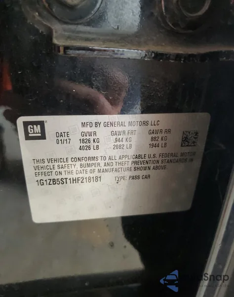 2017 Chevrolet Malibu Ls from USA, damaged, VIN 1G1ZB5ST1HF218181